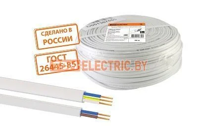 Провод ПГВВП 3х2,5 ГОСТ (10м), белый TDM SQ0127-0357