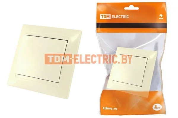 «Выключатель 1 кл. 10А сл. кость «»Лама»» TDM»-SQ1815-0101
