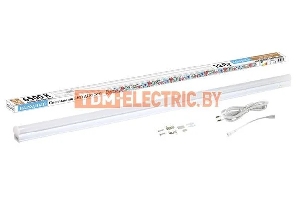 Светильник LED ДПО 2001 10 Вт, 6500К, IP40, Народный-SQ0329-0114