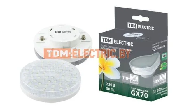 Лампа светодиодная GX53-11 Вт-230 В-6500 К-Э, h=26 мм, Народная-SQ0340-1553