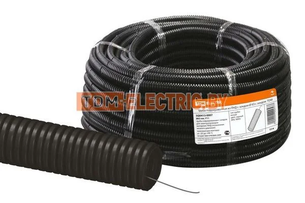Труба гофрированная ПНД d 63 с зондом (15 м) легкая TDM-SQ0413-0007