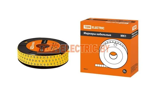 «Маркер МК1 — 2,5мм символ «»9″» 1000шт/ролл TDM»-SQ0511-0024