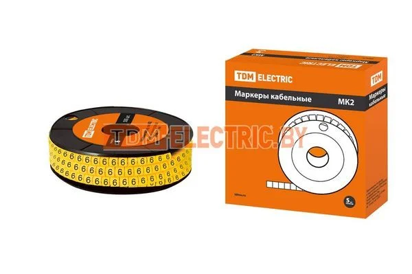 «Маркер МК2 — 4мм символ «»6″» 500шт/ролл TDM»-SQ0511-0035