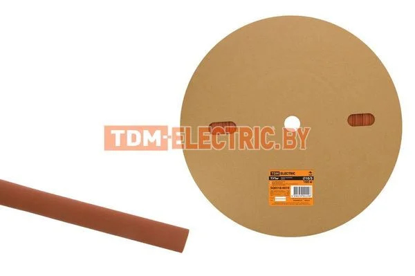 Термоусаживаемая трубка ТУТнг 10/5 красная (100 м/ролл) TDM-SQ0518-0019