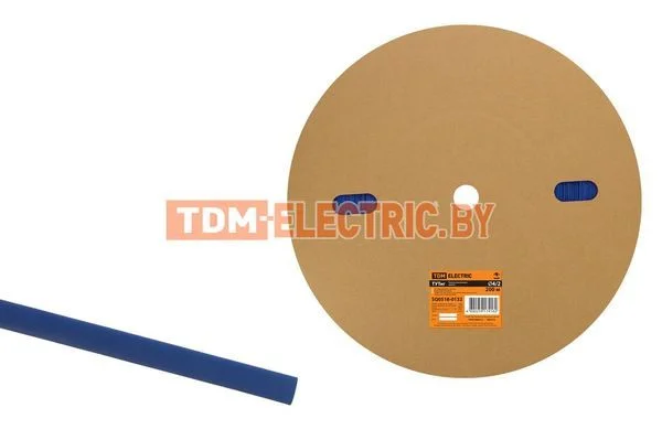 Термоусаживаемая трубка ТУТнг 4/2 синяя (200 м/ролл) TDM-SQ0518-0132