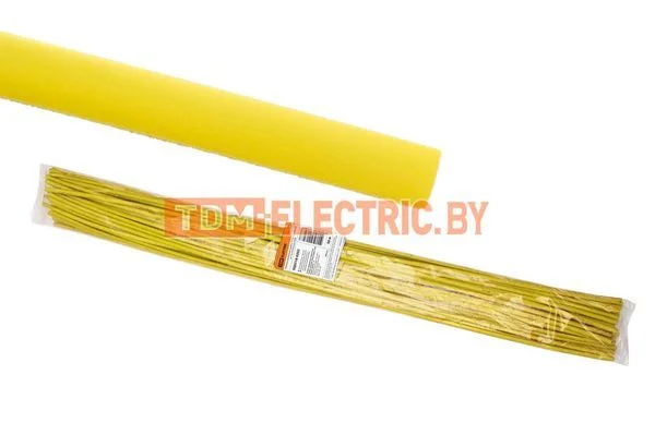 Термоусаживаемая трубка ТУТнг 6/3 желтая по 1м (50 м/упак) TDM-SQ0518-0202