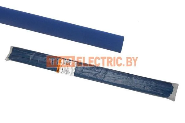 Термоусаживаемая трубка ТУТнг 6/3 синяя по 1м (50 м/упак) TDM-SQ0518-0206