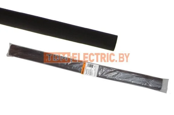 Термоусаживаемая трубка ТУТнг 6/3 черная по 1м (50 м/упак) TDM-SQ0518-0207