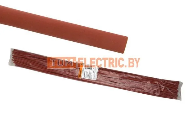Термоусаживаемая трубка ТУТнг 8/4 красная по 1м (50 м/упак) TDM-SQ0518-0212