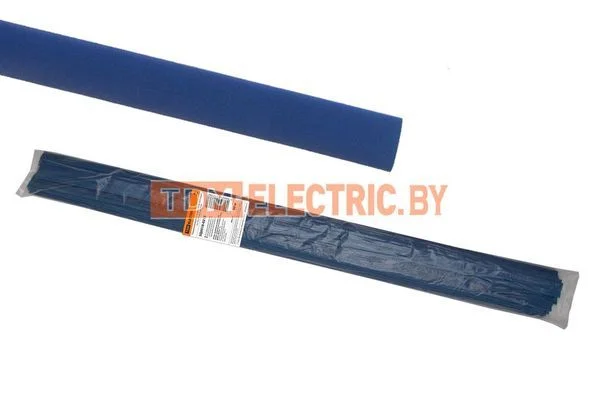 Термоусаживаемая трубка ТУТнг 8/4 синяя по 1м (50 м/упак) TDM-SQ0518-0213