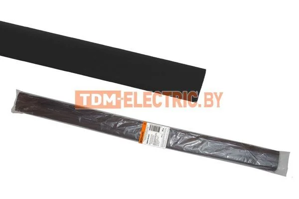 Термоусаживаемая трубка ТУТнг 10/5 черная по 1м (50 м/упак) TDM-SQ0518-0221