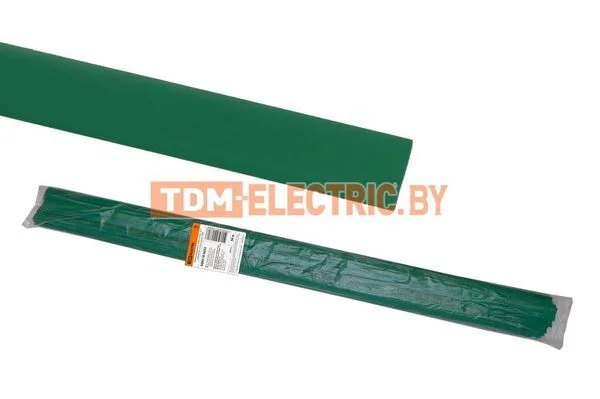 Термоусаживаемая трубка ТУТнг 14/7 зеленая по 1м (50 м/упак) TDM-SQ0518-0232