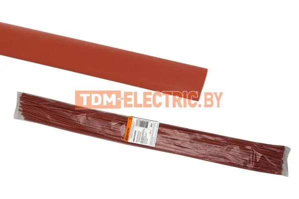 Термоусаживаемая трубка ТУТнг 14/7 красная по 1м (50 м/упак) TDM-SQ0518-0233