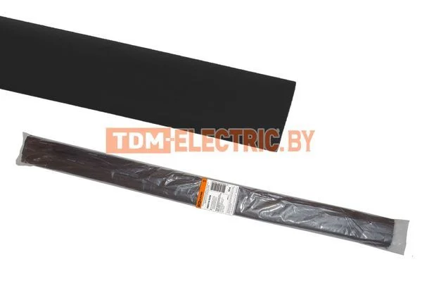 Термоусаживаемая трубка ТУТнг 20/10 черная по 1м (50 м/упак) TDM-SQ0518-0256