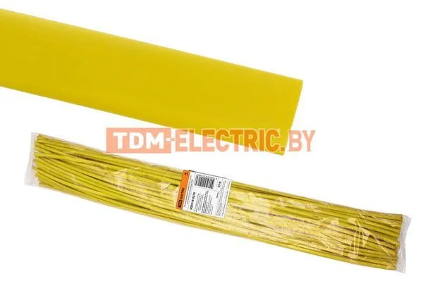 Термоусаживаемая трубка ТУТнг 30/15 желтая по 1м (25 м/упак) TDM-SQ0518-0279