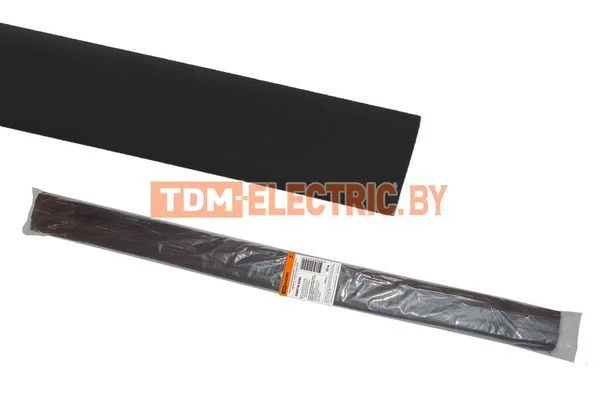 Термоусаживаемая трубка ТУТнг 30/15 черная по 1м (25 м/упак) TDM-SQ0518-0284