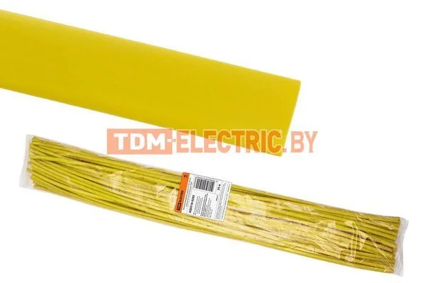 Термоусаживаемая трубка ТУТнг 40/20 желтая по 1м (25 м/упак) TDM-SQ0518-0293