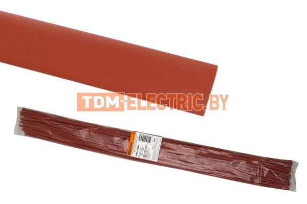 Термоусаживаемая трубка ТУТнг 40/20 красная по 1м (25 м/упак) TDM-SQ0518-0296