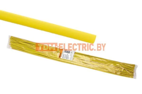 Термоусаживаемая трубка ТУТнг 2/1 желтая по 1м (200 м/упак) TDM-SQ0518-0321
