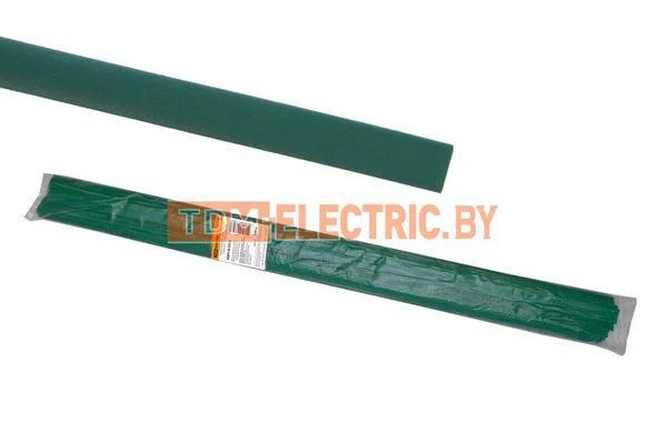 Термоусаживаемая трубка ТУТнг 2/1 зеленая по 1м (200 м/упак) TDM-SQ0518-0323