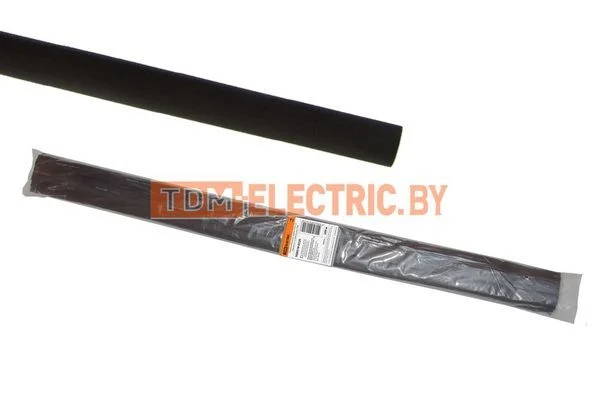 Термоусаживаемая трубка ТУТнг 2/1 черная по 1м (200 м/упак) TDM-SQ0518-0326