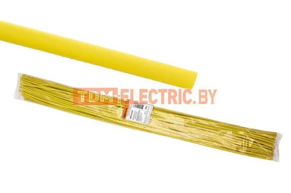 Термоусаживаемая трубка ТУТнг 4/2 желтая по 1м (100 м/упак) TDM-SQ0518-0328