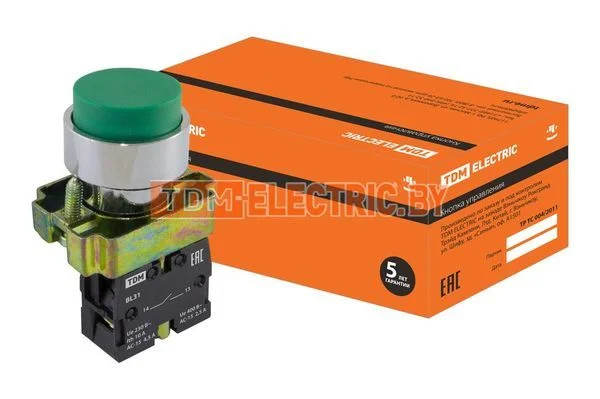 Кнопка BL31 без подсветки зеленый 1з TDM-SQ0704-0048