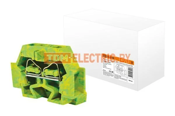 Микроклемма модульная МКМ 2,5мм2 желто-зеленая TDM-SQ0822-0106