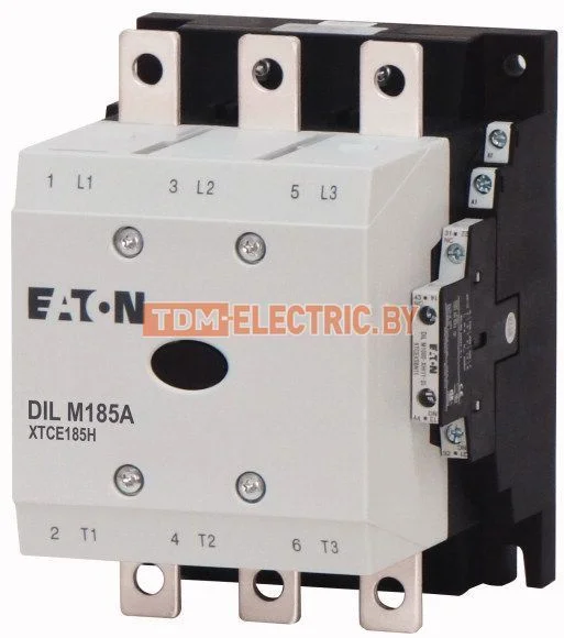 DILM185A/22(RDC60) — контактор 185А, управляющее напряжение 48-60В (DC), 2НО+2НЗ доп. контакты, категория применения AC-3, АС4