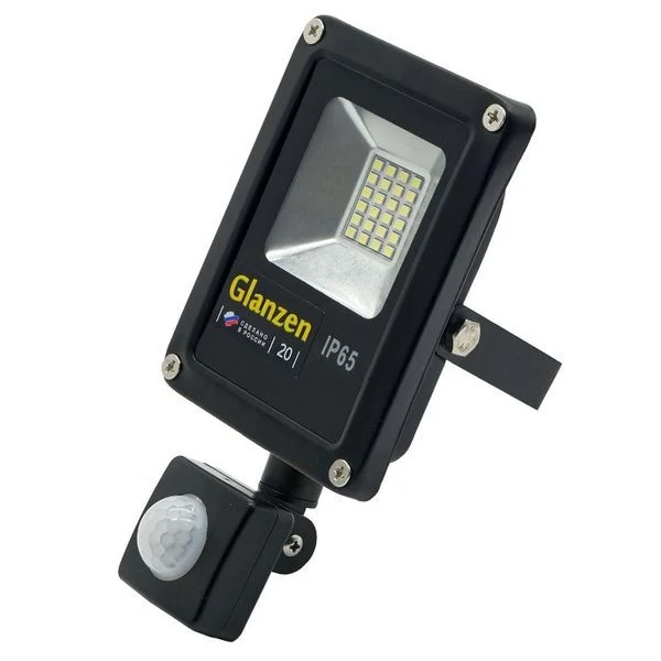 Светодиодный прожектор c датчиком движения GLANZEN FAD-0011-20 (20 Вт, 6000К)