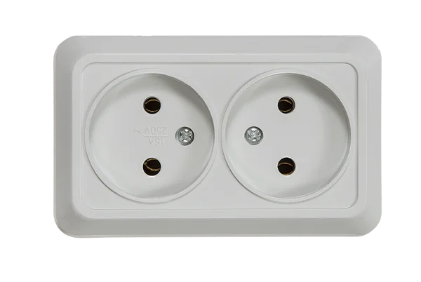 Розетка двойная BOLLETO белая накладная 7102 IN HOME
