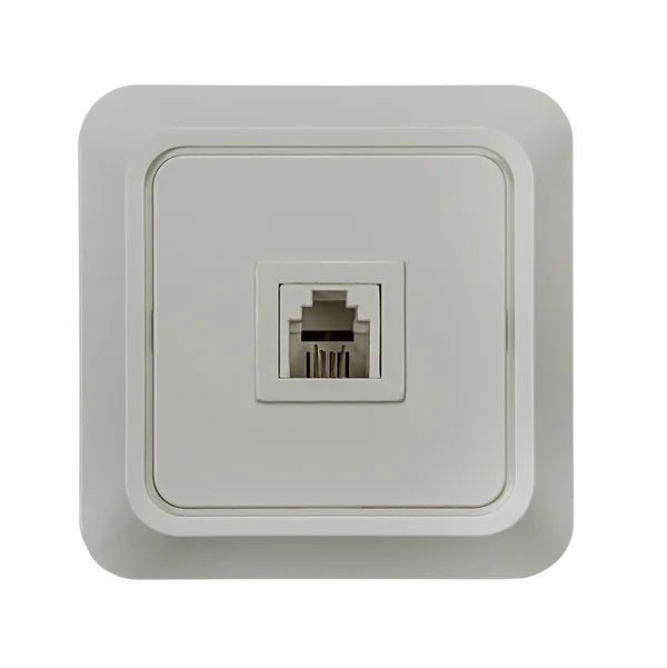 Розетка телефонная BOLLETO белая накладная 7034 IN HOME