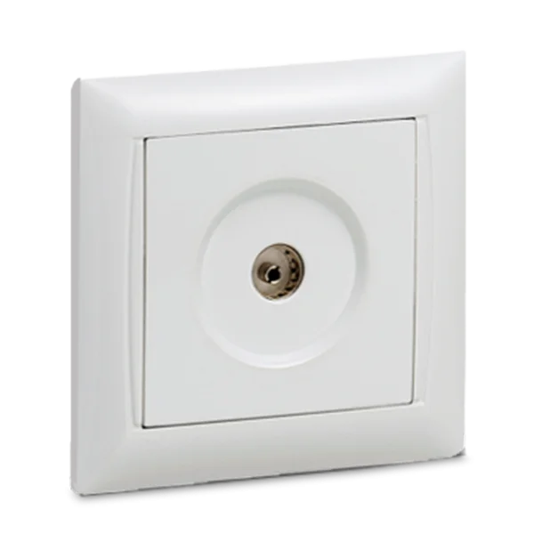 Розетка телевизионная VALENZO белая 6027 IN HOME
