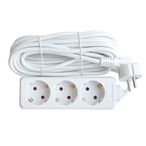 Удлинитель 3G-5-SMART трехместный 10А с заземлением 5м 8335 IN HOME