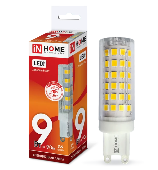 Лампа сд LED-JCD-VC 9Вт 230В G9 4000К 810Лм IN HOME