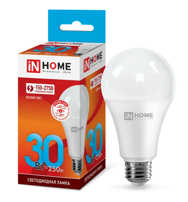Лампа сд LED-A70-VC 30Вт 230В Е27 4000К 2700Лм IN HOME