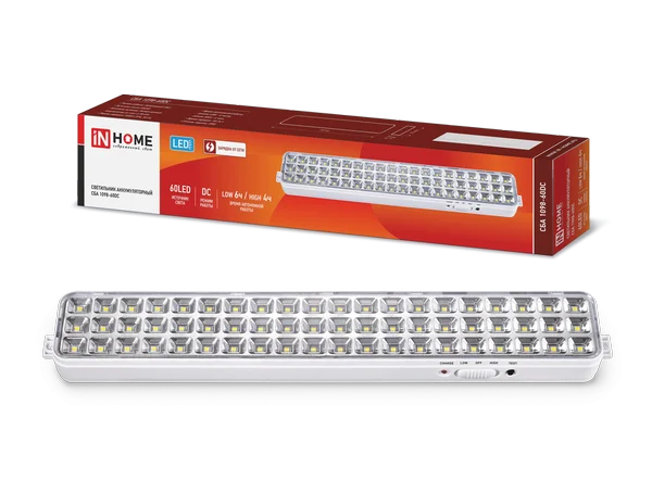 Светильник сд ав СБА 1098-60DC 60 LED 2.0Ah lithium battery DC IN HOME