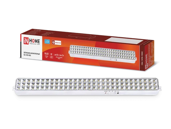 Светильник сд ав СБА 1098-90DC 90 LED 2.2Ah lithium battery DC IN HOME