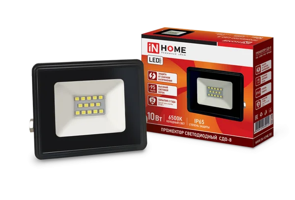 Прожектор сд СДО-8 20Вт 230В 6500К 1900Лм IP65 IN HOME