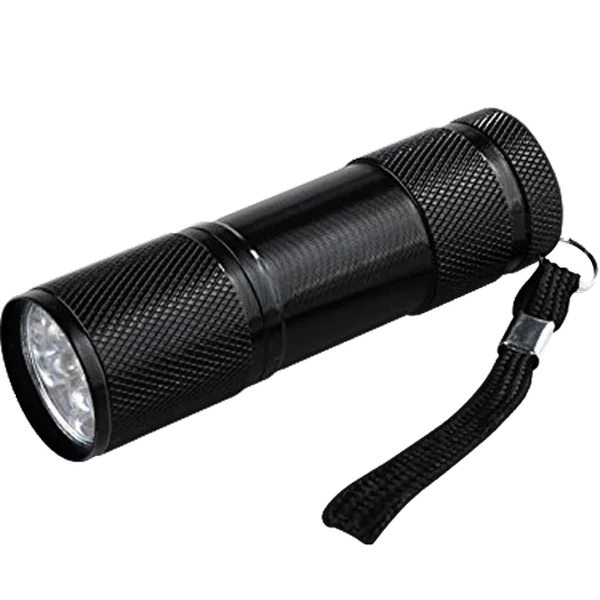 Фонарь руч FLA 61B 9LED 3ААА алюм ЧЕРНЫЙ IN HOME