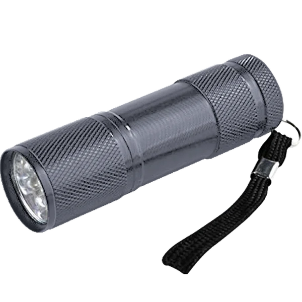 Фонарь руч FLA 61S 9LED 3ААА алюм СЕРЫЙ IN HOME
