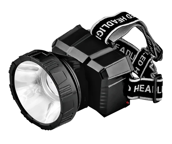 Фонарь налобный аккум HLA 08B LED 150Lm 9ч 2 реж, з/у 230В ЧЕРНЫЙ IN HOME