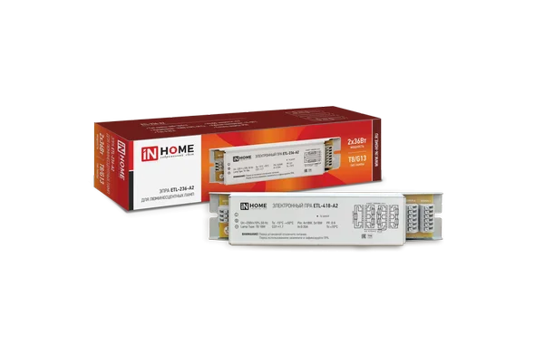 ЭПРА для люминесцентных ламп ETL-236-А2 2х36Вт Т8/G13 IN HOME
