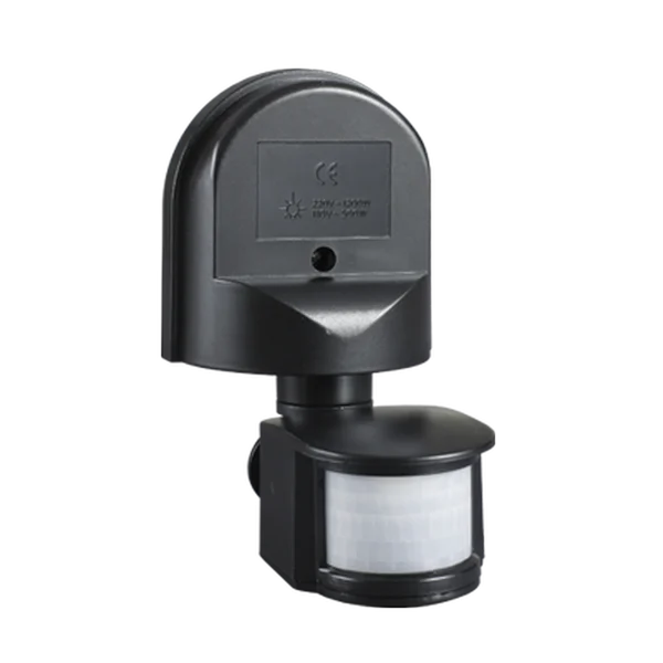 Датчик движения инфракрасный ДД 008 1200Вт 180 гр.12м IP44 черный IN HOME