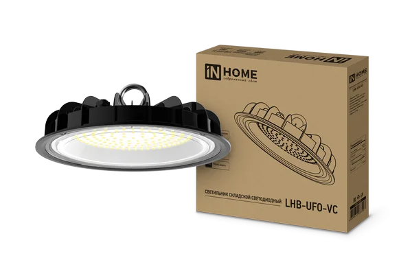 Светильник складской сд LHB-UFO-VC 100Вт 230В 5000К 7500Лм IP65 без пульсации IN HOME