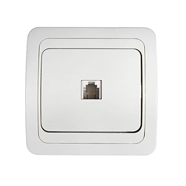 Розетка компьютерная одинарная RJ-45 CLASSICO белая 2131 IN HOME