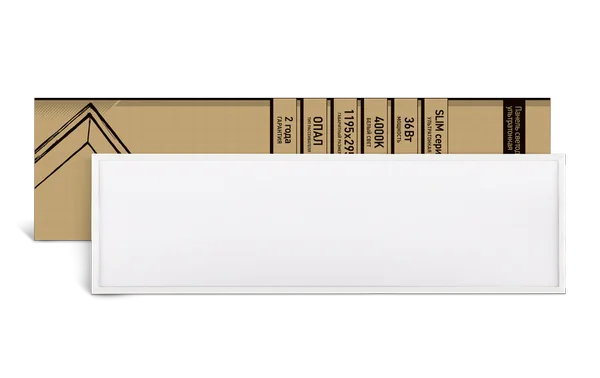 Панель сд LP-01-SLIM 36Вт 230В 4000К 2700Лм 1195х295х8мм без ЭПРА белая IP40 LLT