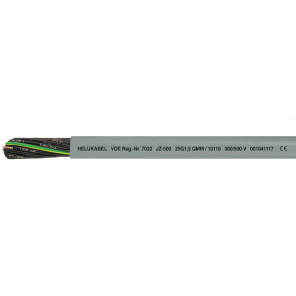 Кабель гибкий JZ-500 100G0,75 HELUKABEL 10059 с маркировкой жил, с разметкой метража