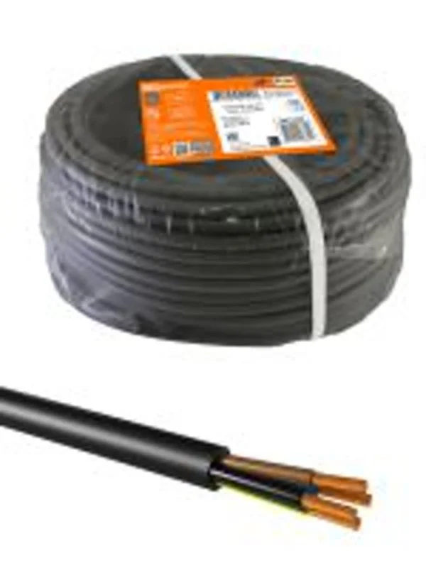 Провод ПВС 4х6 ГОСТ (100м), черный TDM SQ0118-0388