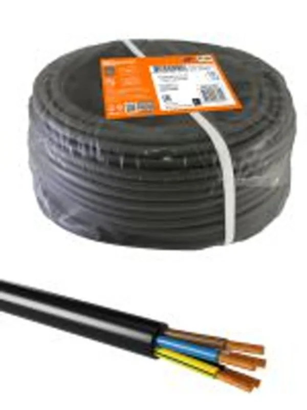 Провод ПВС 5х1,5 ГОСТ (100м), черный TDM SQ0118-0391